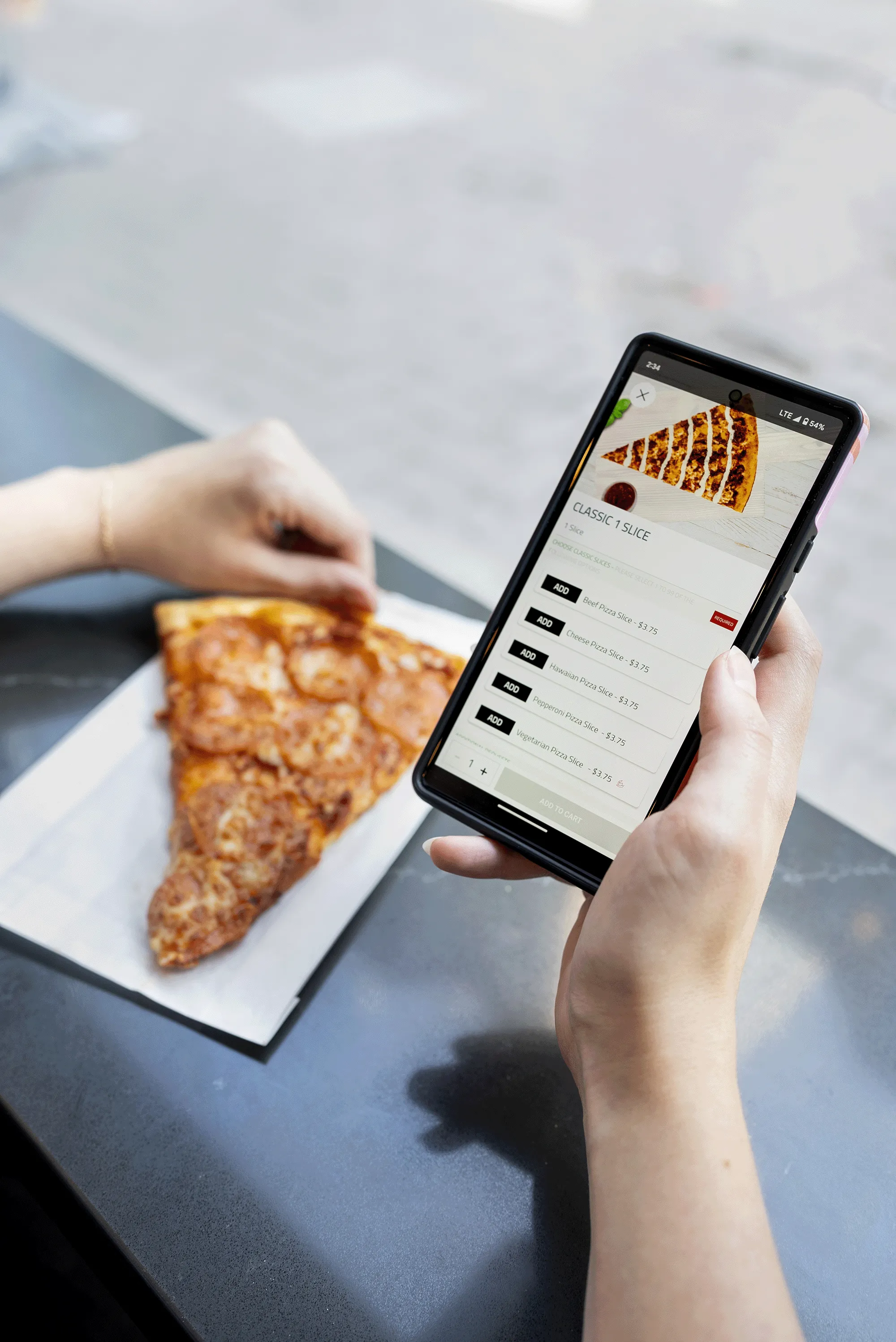 Online ordering pizza shop